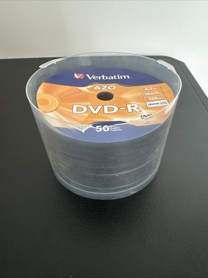 Verbatim DVD-R Blank Discs AZO Dye 4.7GB 16X Recordable Disc 45/50 Pack Spindle
