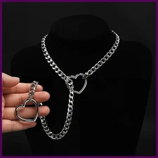 BDSM Adjustable Choker Chain Necklace O-Ring for Women Necklace Jewelry Slip