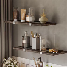 6-Pack Clear Acrylic Shelf Dividers for Closet, Kitchen, Office, Bathroom, and C