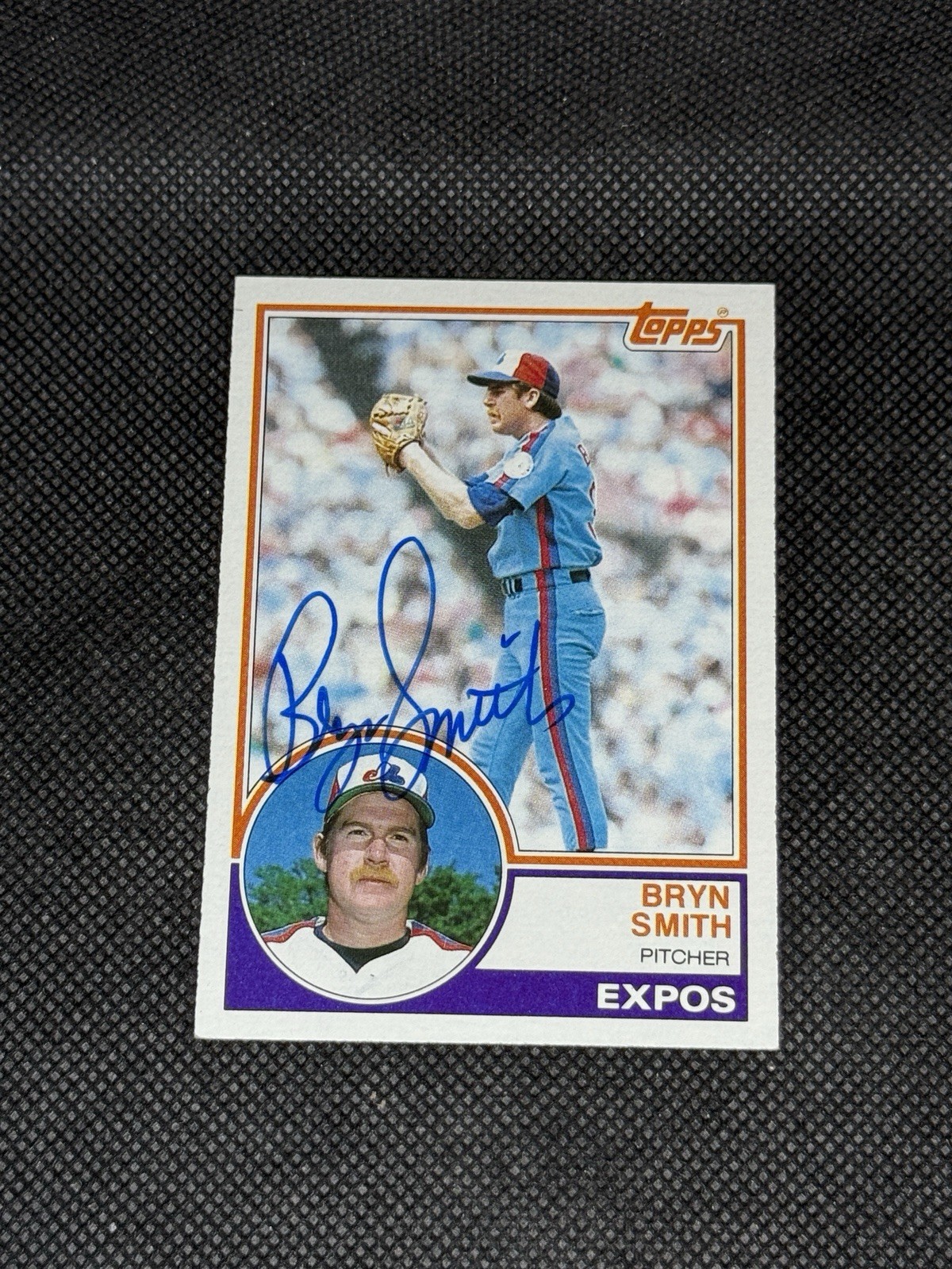 Bryn Smith Montreal Expos 1983 Topps Signed Auto Card #447 ~ COA