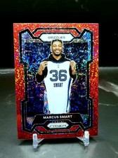 2023-24 Panini Prizm #62 Marcus Smart Prizms Red Sparkle Memphis Grizzlies