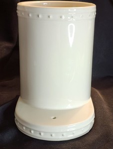 Nora Fleming Utensil Holder Crock H6 Pearl Dot Stoneware Retired 6-3/4"