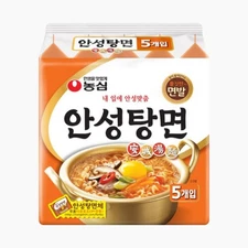 Nongshim Ansungtangmyun Spicy Ramen Noodles (5 Pack) Korean Instant Ramyun Soup 