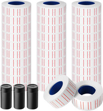 30 Rolls 15000pcs White Price Gun Labels for Mx-5500 Labeller