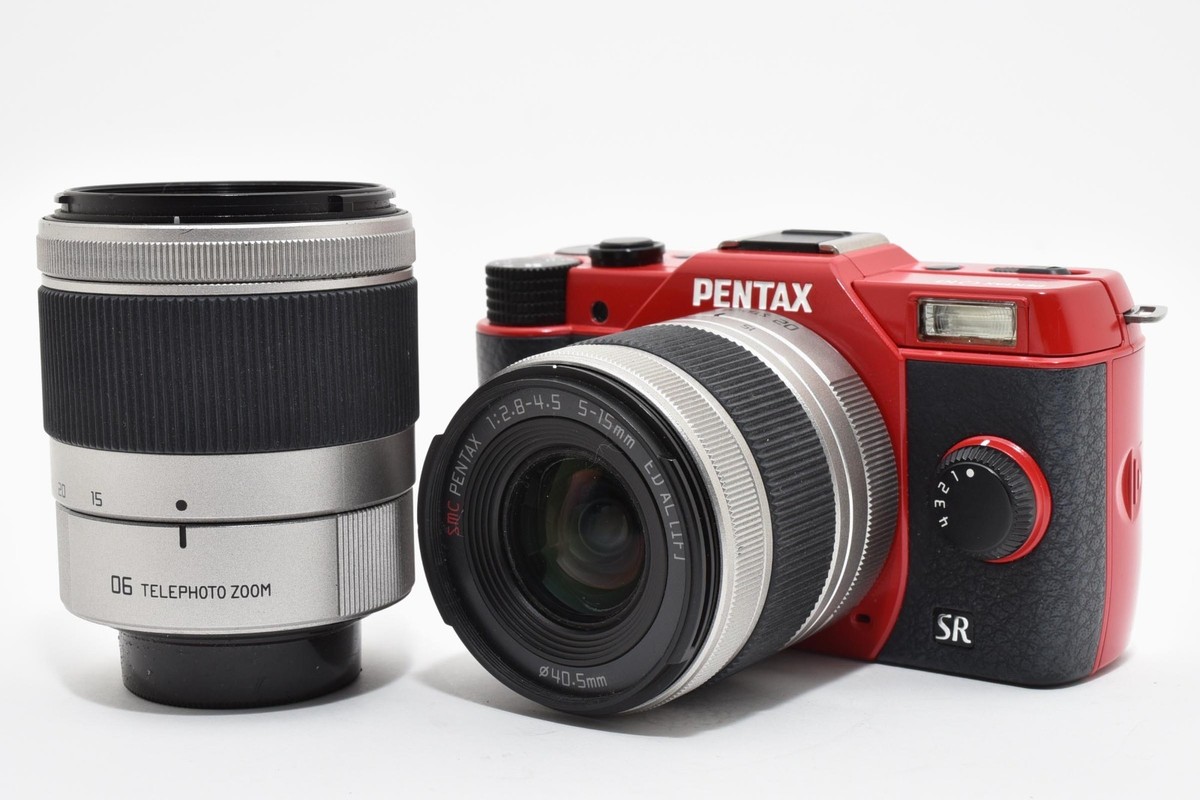 PENTAX Q10 Digital Camera Red [7345 shots] & Double Lens [Exc++]