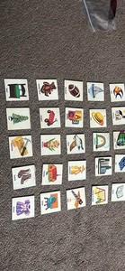 Lot Of 25 Vintage Picture Cards 2.25” Square