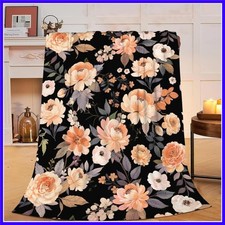 Flower Throw Blanket - Soft Plush Fleece Floral Bedding Blankets- Cozy Flower...