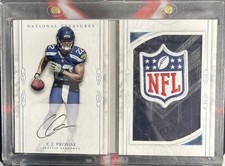 2016 National Treasures CJ Prosise 1/1 Rookie Shield Auto Booklet #18 Seahawks