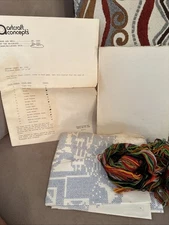 Vintage 2 Artcraft Concepts Cross Stitch Barn & Mailbox 3403