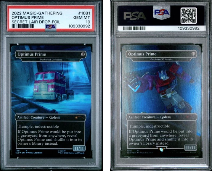 MTG PSA 10 Secret Lair Transformers Optimus Prime Foil Darksteel Colossus 1081 G - Image 3 of 3
