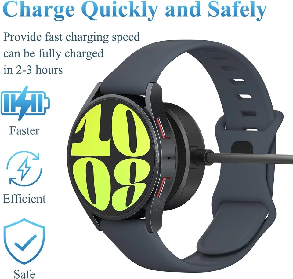 USB-C Caricatore per Samsung Galaxy Watch 7/FE/6/5/4/3/Ultra, Veloce Portatile C - Immagine 4 di 4