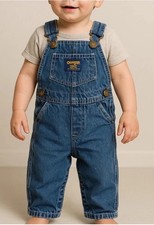VTG OSH KOSH BABY B'GOSH VESTBAK DENIM OVERALLS 2T BOYS BLUE TODDLER CARPENTER