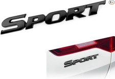 2PCS Sport Emblem Car Decal, 3D Metal Car Side Fender Rear Trunk Adhesive black