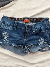 Rock Revival Anabela Bootcut Distressed Denim Shorts