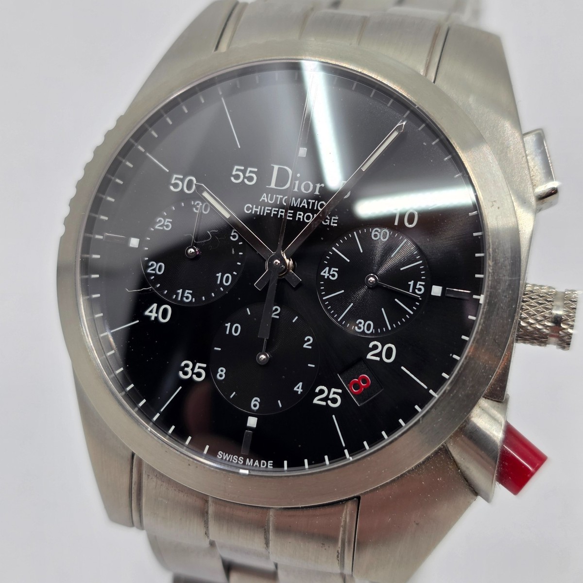 Dior Homme Chiffre Rouge Automatic Chronograph Black Dial Steel | eBay