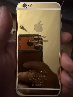 Apple iPhone 6s Gold & Co. 24KT Gold Limited Edition Gold 64GB 8MP Bar