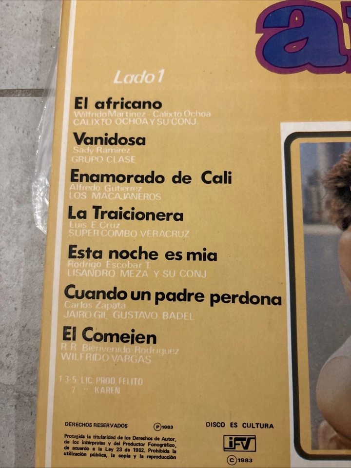 Lo Mejor Del Año Vol. 9 LP Record 1983 Cumbia Merengue Salsa Vallenato a7085 - Image 3 of 4