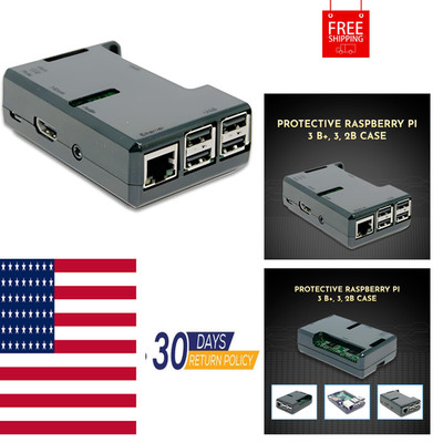 Jet Black Case for Raspberry Pi 3 Model B and Raspberry Pi 2 Model B (Black