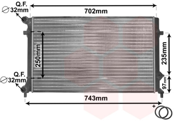 MotorküHler WasserküHler *** IR Plus *** VAN Wezel 58002204 FüR VW Golf Skoda A3-image