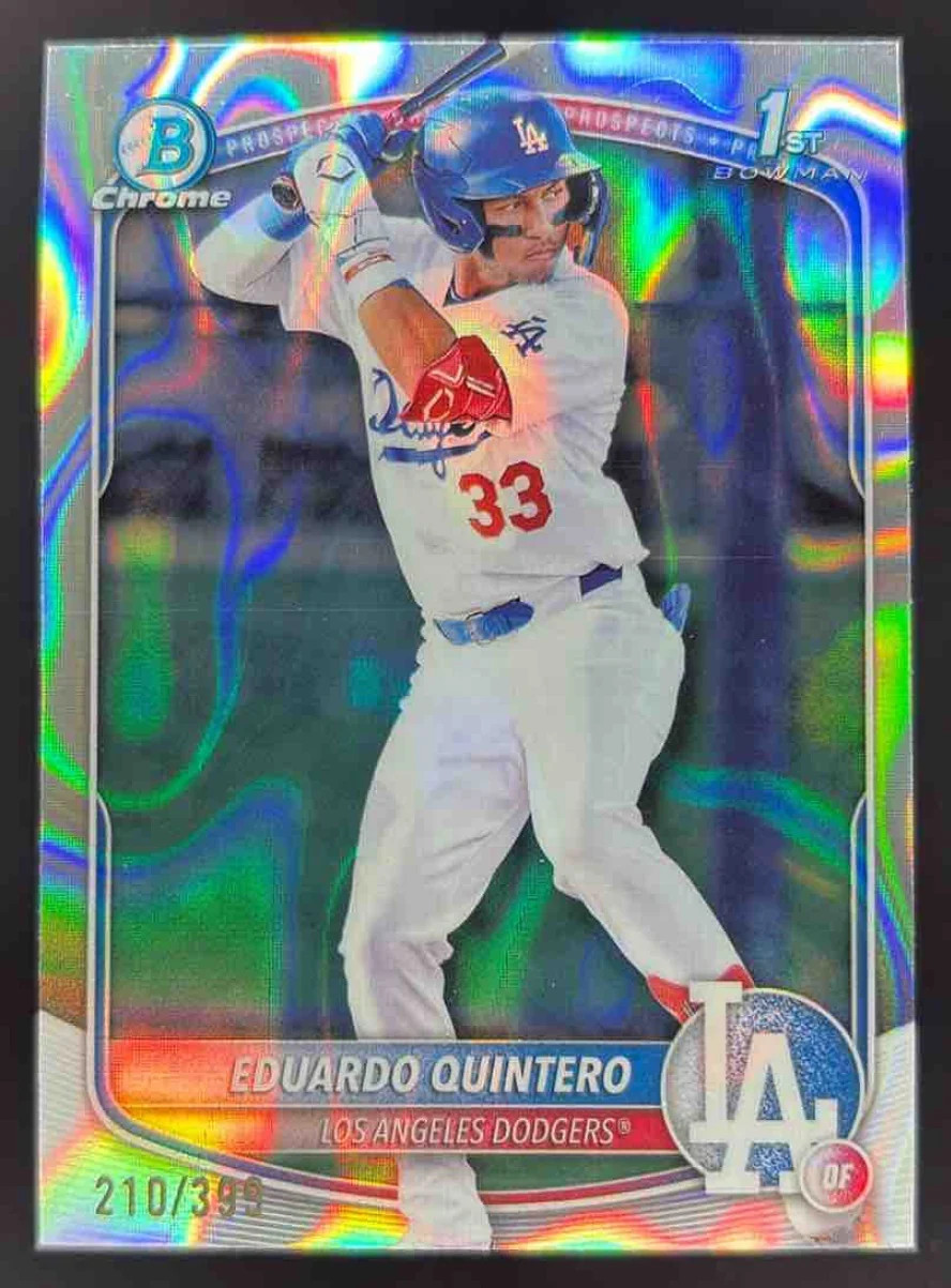 2025 Bowman Chrome Prospects Lava Refractor #BCP-115 Eduardo Quintero RC /399