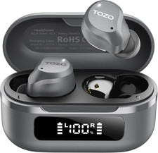 NC9 Hybrid Active Noise Cancelling Wireless Earbuds, 6 Mics ENC Clear Call, IPX8