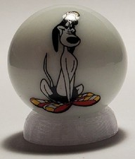 K9 from Marvin the Martian Glass 1" Logo Marble w/ Stand