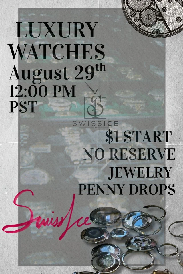 Join Now‼️ 💸 $1 LIVE WATCH AUCTION! 🔥 Rolex, Omega, Breitling NO RESERVE