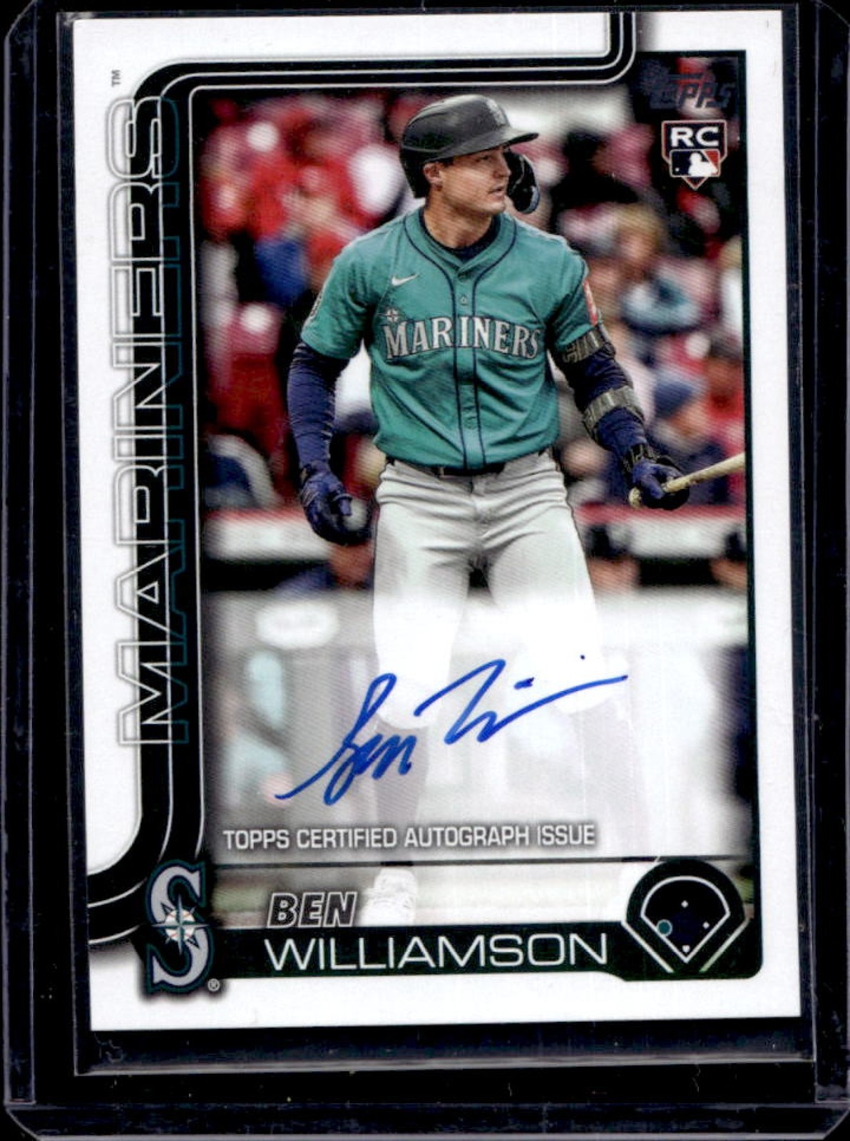 2025 Topps Update Ben Williamson Real One Auto RC Rookie #US130 Mariners