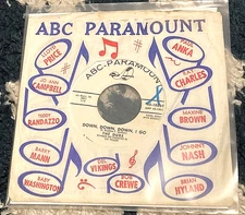 The Dubs: Down... I Go/Lullaby 45 ABC-Paramount PROMO vocal group doo wop VG+