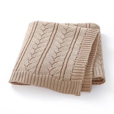 Cotton Newborn Baby Swaddle Blankets 90 70cm Knitted Boys Girls Crib Nap