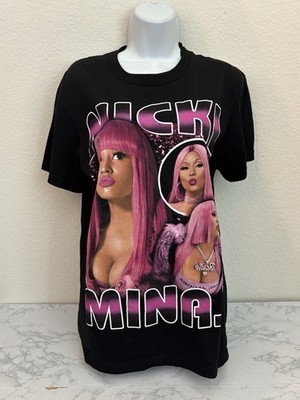Nicki Minaj Pink Black Concert Merch Rap Short Sleeve T Shirt Womens M Suna M2