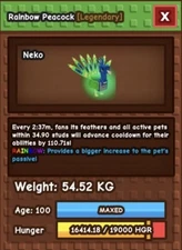 ✅(CHEAPEST)🔥 HUGE 50+ KG RAINBOW/NIGHTMARE PEACOCK  🌈 GROW A GARDEN🪴 🚀