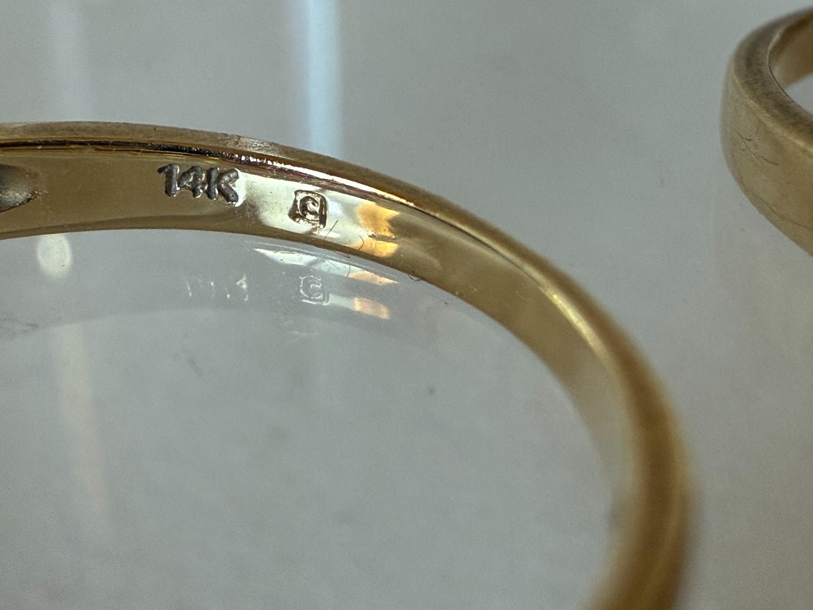 14K Yellow Gold 3 Ring Set Stackable Sapphire Rub… - image 11