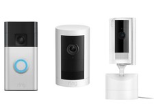 Ring Whole Home Camera Kit Battery Doorbell Outdoor Cam Plus Pan-Tilt Indoor Cam