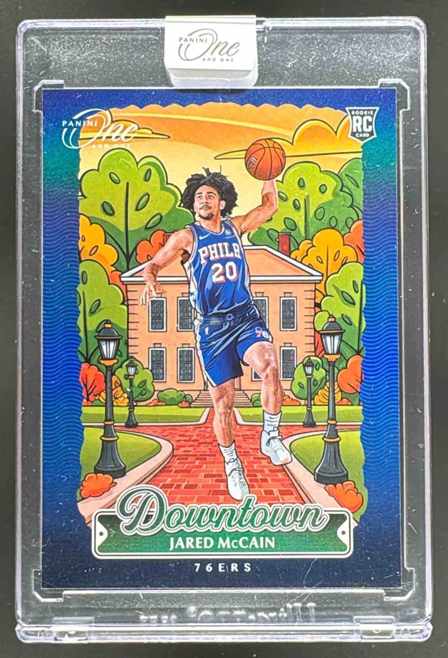 2024-25 Panini One and One Jared McCain Downtown #28 Philadelphia 76ers