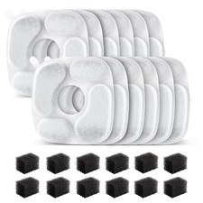 24 Pcs Cat Water Fountain Filter,12 Pack Filters  12 Pack Pre-Filter Sponges...