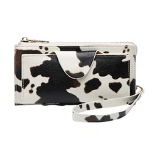 JEN & CO. Kyla RFID Wallet in Cow-White - Women's Vegan Leather Wristlet Purs...