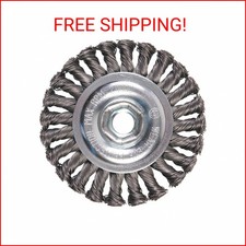 Mercer Industries 186510B - 4" x 1/2" x 5/8"-11 Knot Wire Wheel, .020 Carbon Ste