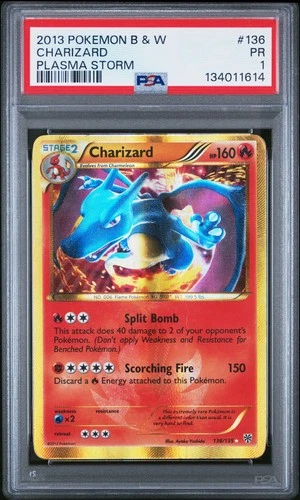 2013 POKEMON B&W PLASMA STORM #136 CHARIZARD PSA 1