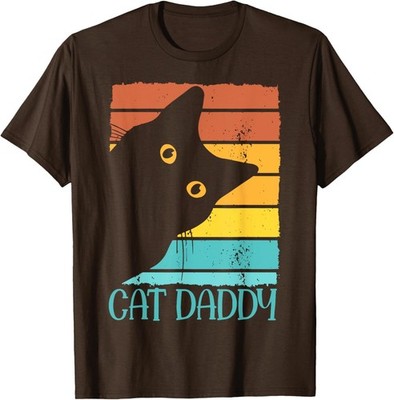 Cat Daddy - Retro Black Cat Funny Animal Lover Gift Unisex T-Shirt
