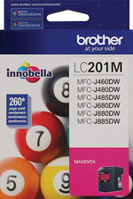 New Genuine Brother LC201 Magenta Ink Cartridges MFC-J460DW