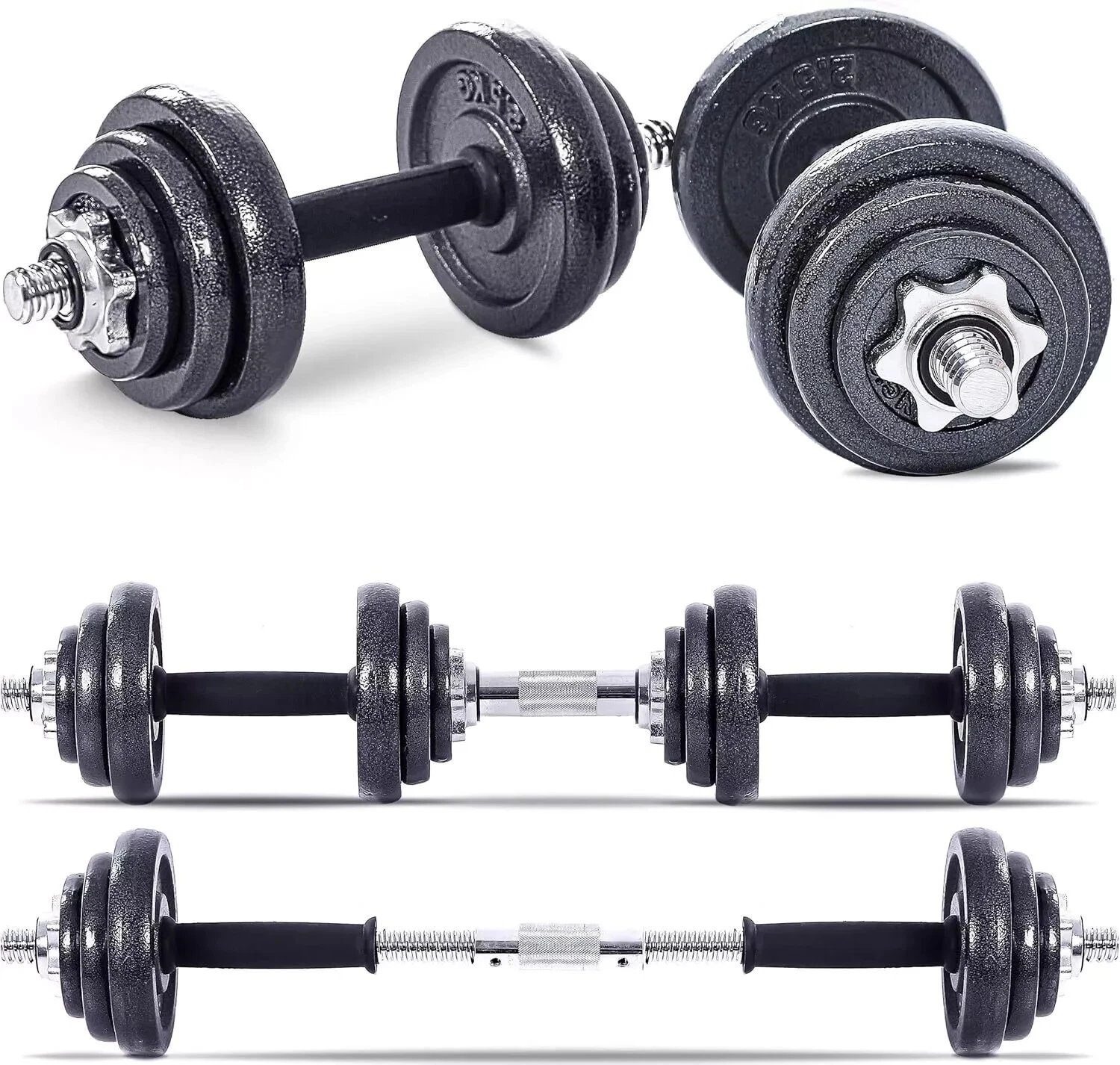 Adjustable Dumbbell Barbell Weight Set Cast Iron 15KG 20KG 30KG 50KG Home Gym
Opens in a new window