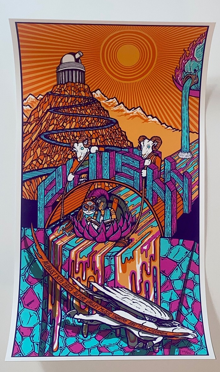 WEALTH-PHOTS アート・デザイン集 Phish Poster Alpine Valley WI 8/8/15 Silkscreen Numbered X/800