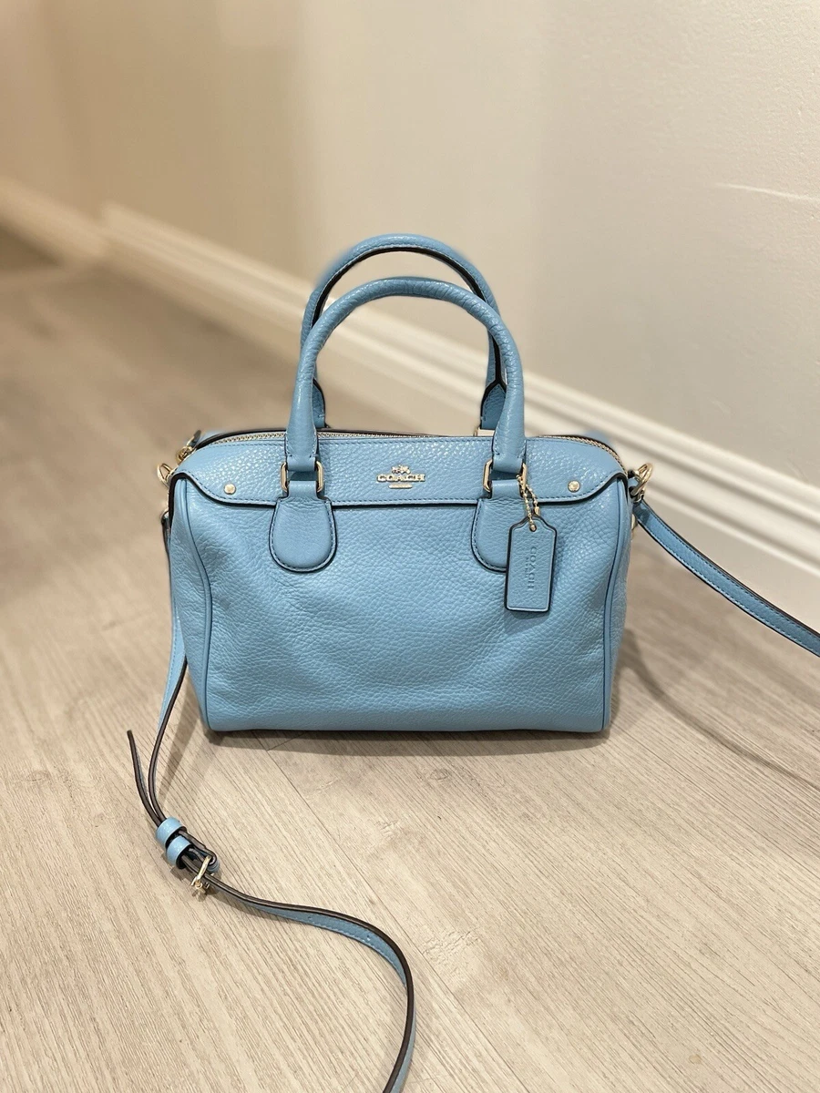 COACH F36677 MINI BENNETT SATCHEL IN PEBBLE LEATHER —Bluejay