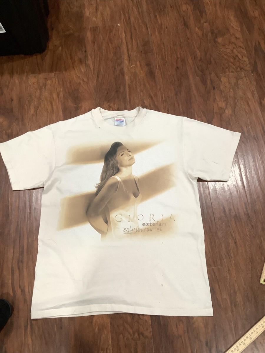 Gloria Estefan 1996 Evolution Tour Concert Black T-Shirt Men 