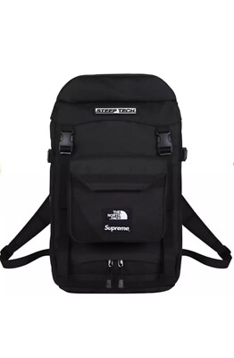 RARE DS SS16 SUPREME x THE NORTH FACE STEEP TECH PACK BACKPACK TNF BLACK NEW