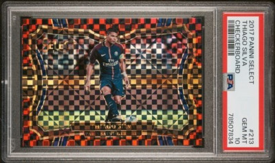 2017 Panini Select 213 Thiago Silva Checkerboard PSA 10 *POP 2017 Panini Select 213 Thiago Silva Checkerboard PSA 10 *POP
