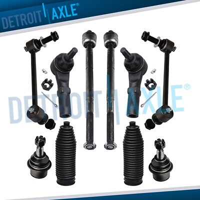 10pc Front Lower Ball Joints Sway Bars Tie Rods for Dodge Challenger 300 RWD