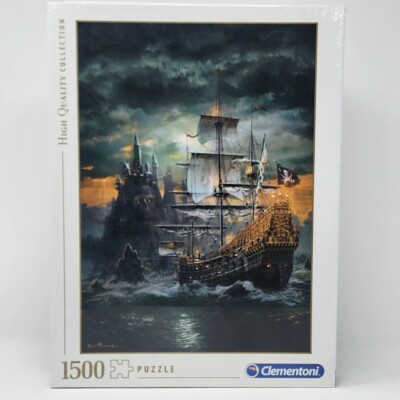 Clementoni The Pirate Ship, 1500 Pieces, High Quality Puzzle, Made In Italy-NEW 