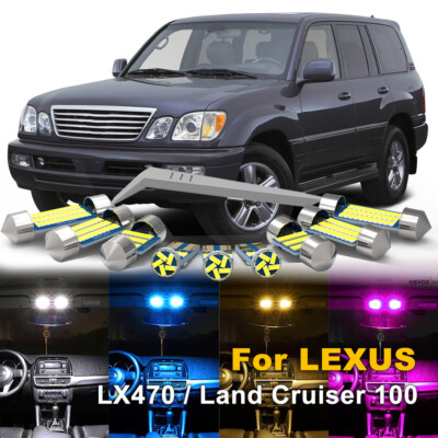 8x LED Interior Lights Bulbs For 1998-2007 LEXUS LX470 TOYOTA Land Cruiser 100